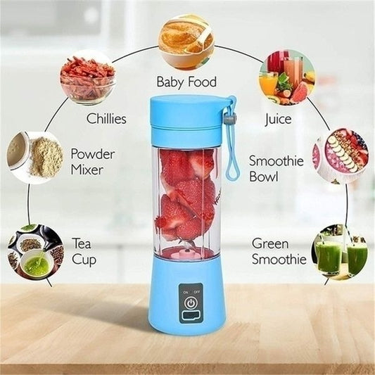 Portable Blender - Rechargeable Personal Smoothie Maker Electric USB Juicer Cup Compact Lightweight Travel Bottles For Shakes And Smoothies | 380ml