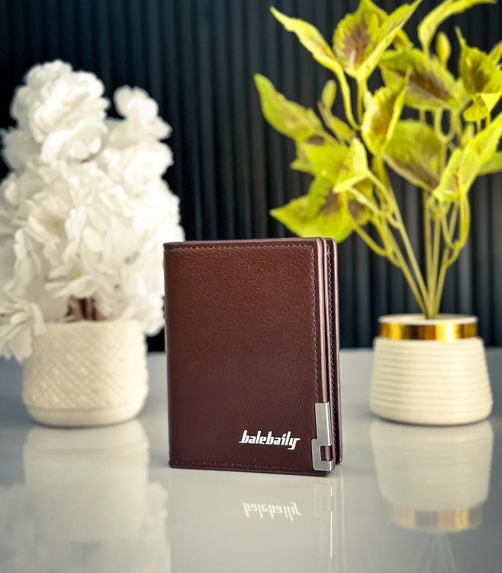 Baellerry Men's Zipper Wallet – Premium Leather Bifold Wallet with Card Holder & Coin Pocket